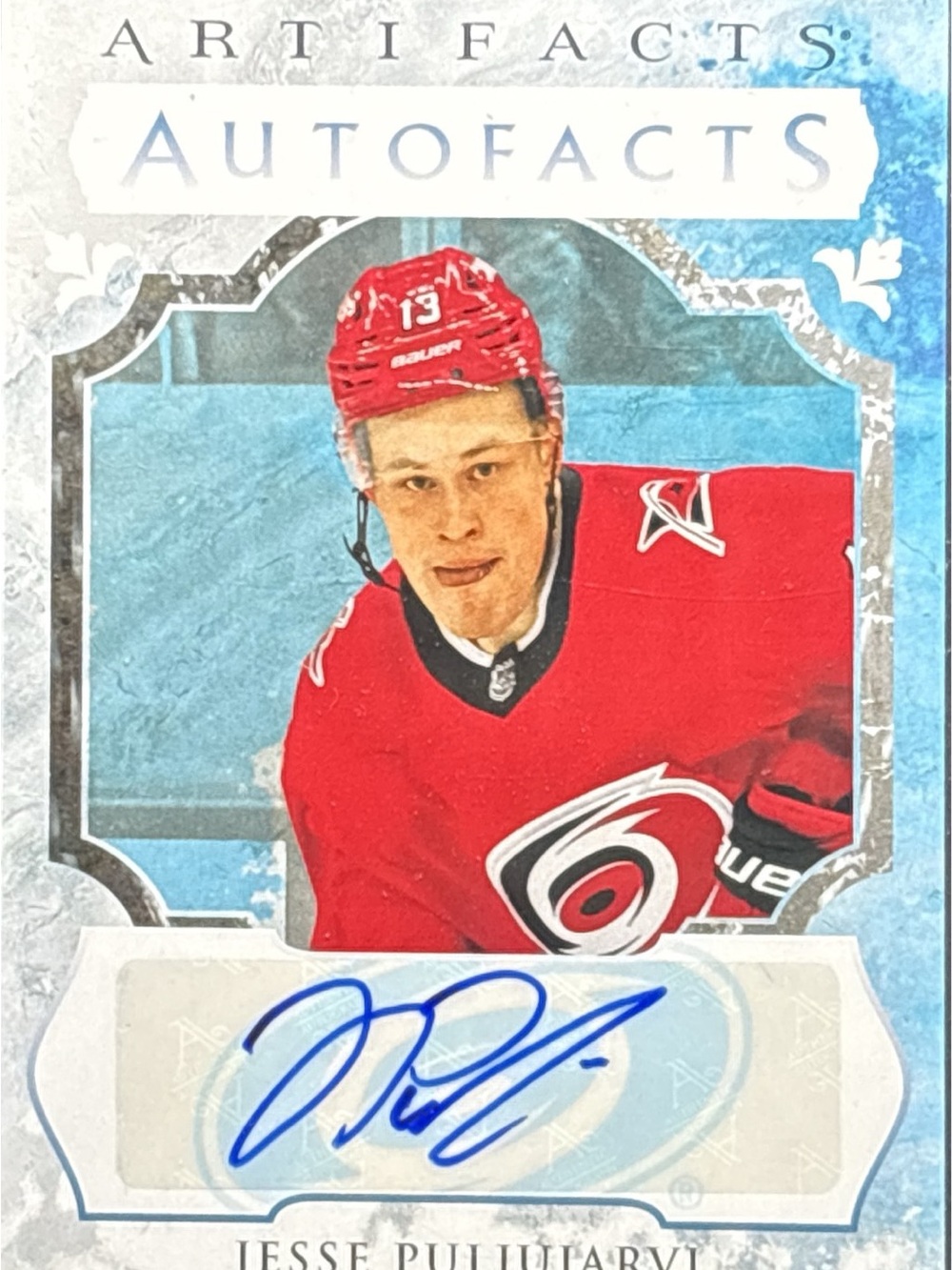 Upper Deck Artifacts Autofacts Jesse Puljujarvi Autographed Hockey Trading Card